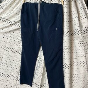 FIGS High Waisted Yola Skinny Scrub Pants - Dark Harbor